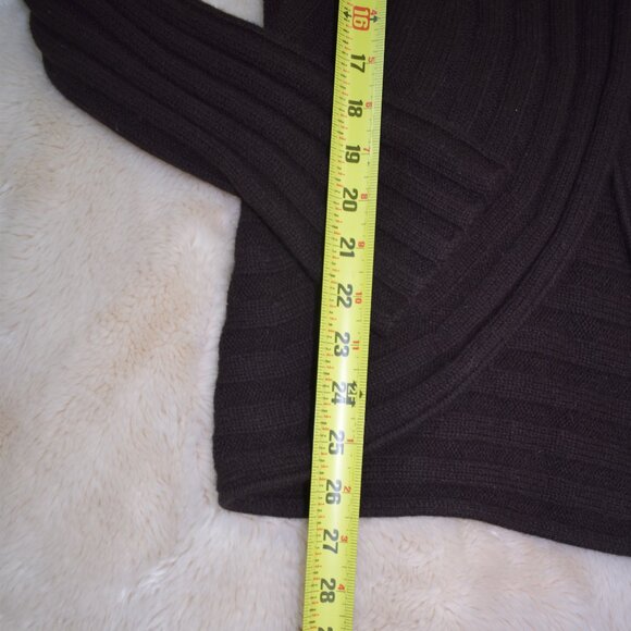 Jones New York Wool Blend Cardigan Sweater Coco Chocolate Brown Size XL - Picture 7 of 9